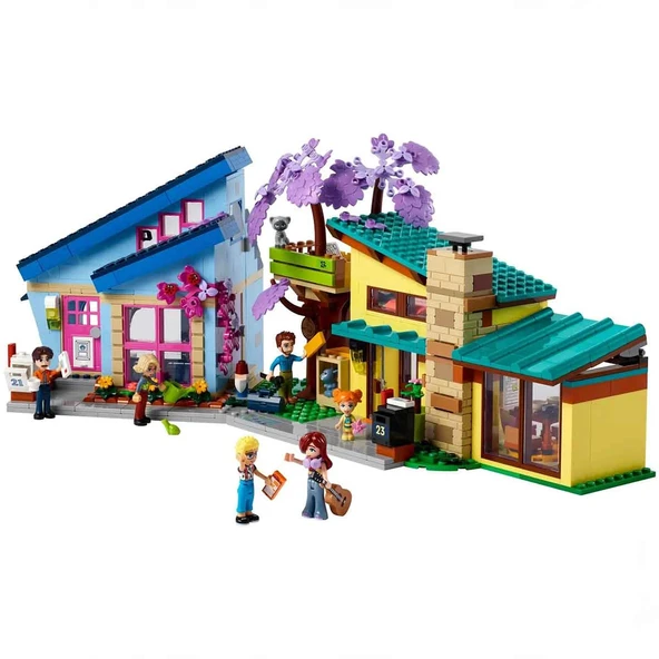 OMZ LEGO Friends Olly ve Paisley'nin Aile Evleri 42620 Kız Erkek Çocuk Oyuncak Eğitici Oyuncaklar - Resim 2