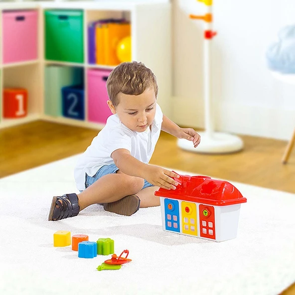 OMZ Dolu Kilitli Mutlu Bultak Ev Kız Erkek Çocuk Oyuncak Eğitici Oyuncaklar - Resim 3