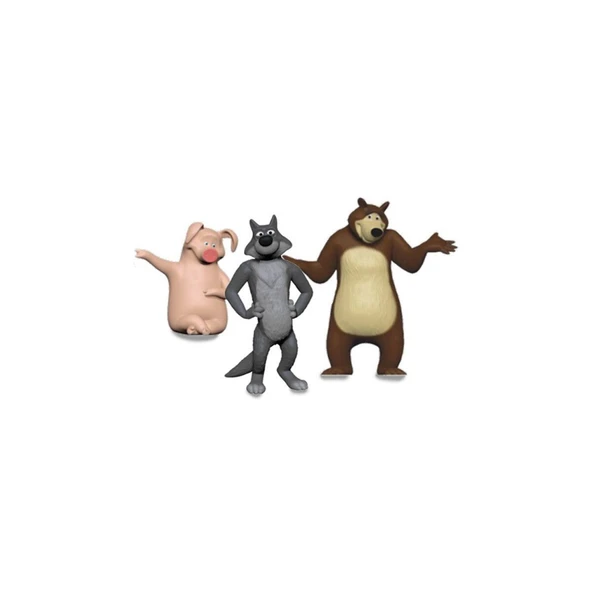 OMZ MHA20000 Maşa ve Koca Ayı Tekli Figür Kız Erkek Çocuk Oyuncak Eğitici Oyuncaklar - Resim 3