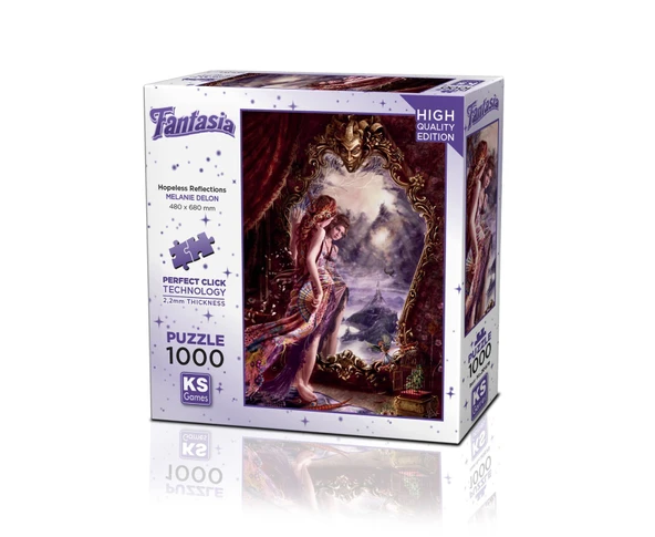 OMZ KS Puzzle 1000 Parça Melanie Delon Hopeless Reflections Kız Erkek Çocuk Oyuncak Eğitici Oyuncaklar ürün görseli 1