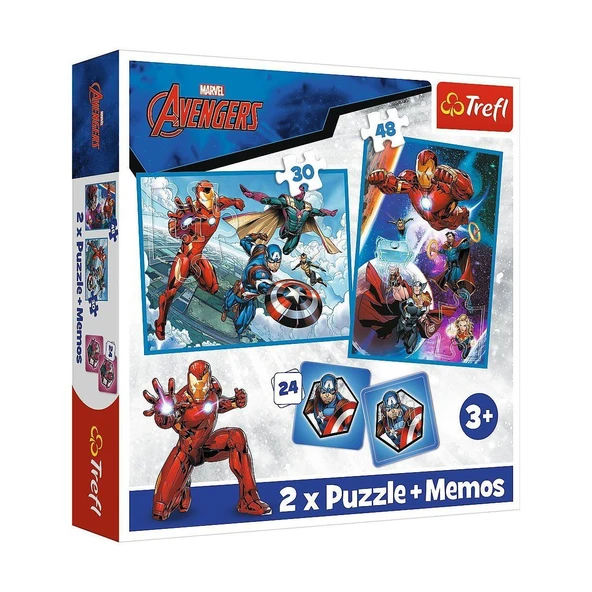 OMZ PUZZLE-93333 2W1 Marvel The Avengers Çocuk Puzzle Kız Erkek Çocuk Oyuncak Eğitici Oyuncaklar ürün görseli 1