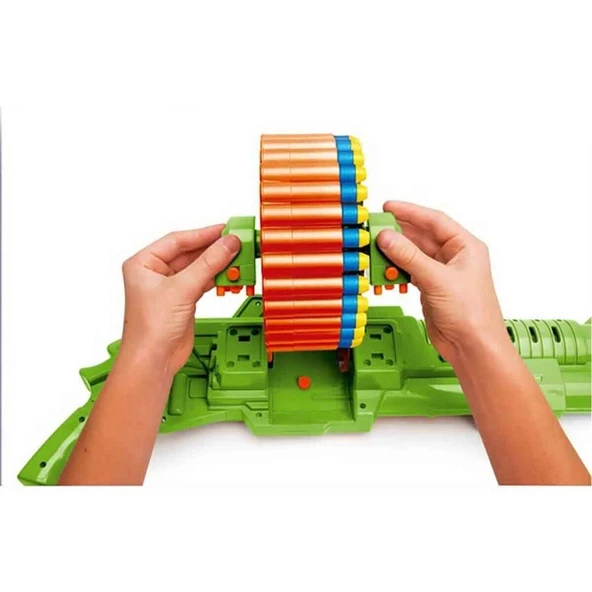 OMZ Air Warriors Sidewinder Sünger Mermi Atan Silah 30 Mermili Kız Erkek Çocuk Oyuncak Eğitici Oyuncakla - Resim 3