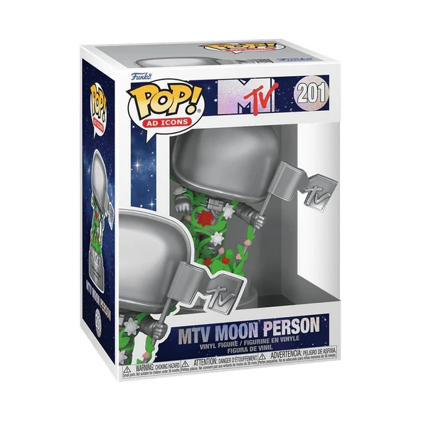 OMZ Funko POP Figür Ad Icons MTV 40th MTV Moon Person Kız Erkek Çocuk Oyuncak Eğitici Oyuncaklar - Resim 2