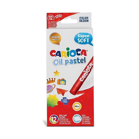 OMZ Carioca Yağlı Pastel Boya 12'li 43277 Kız Erkek Çocuk Oyuncak Eğitici Oyuncaklar ürün görseli 1