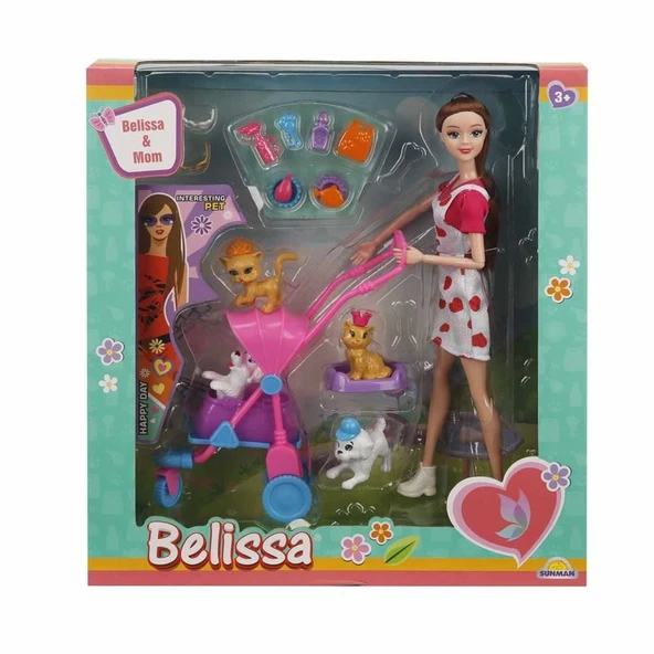 OMZ Belissa'nın Annesi ve Sevimli Dostlar Manken Bebek Kız Erkek Çocuk Oyuncak Eğitici Oyuncaklar - Resim 3