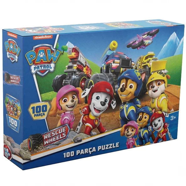 OMZ Paw Patrol 100 Parça Puzzle - GVN0019 Kız Erkek Çocuk Oyuncak Eğitici Oyuncaklar - Resim 3