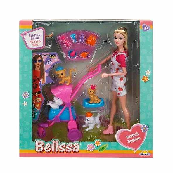 OMZ Belissa'nın Annesi ve Sevimli Dostlar Manken Bebek Kız Erkek Çocuk Oyuncak Eğitici Oyuncaklar ürün görseli 1