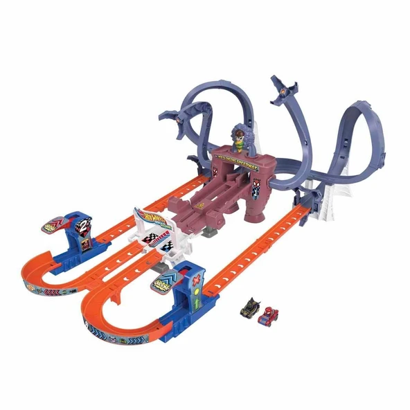 OMZ HPL34 Hot Wheels Racerverse Marvel Pist Seti Kız Erkek Çocuk Oyuncak Eğitici Oyuncaklar - Resim 2