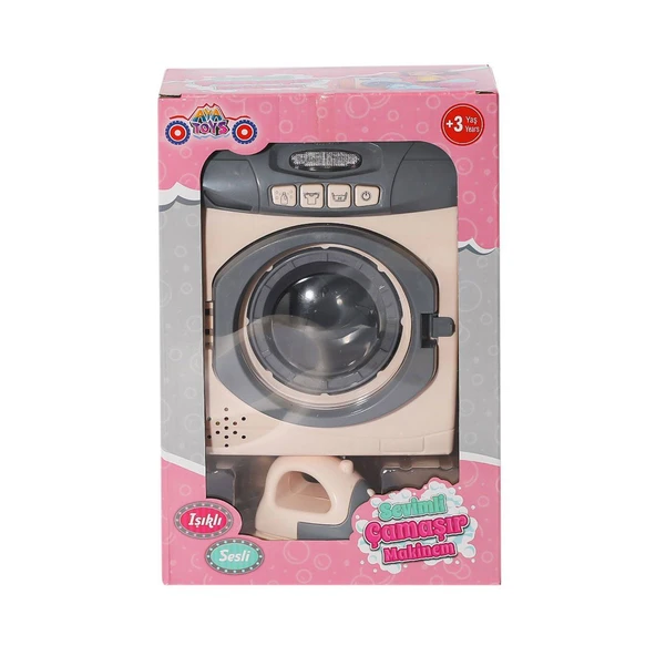 OMZ 40302 Sesli ve Işıklı Çamaşır Makinesi Kız Erkek Çocuk Oyuncak Eğitici Oyuncaklar