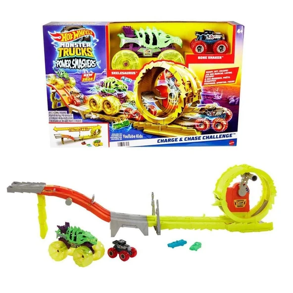 OMZ HXT05 Hot Wheels Monster Trucks Power Smashers Oyun Seti Kız Erkek Çocuk Oyuncak Eğitici Oyuncaklar ürün görseli