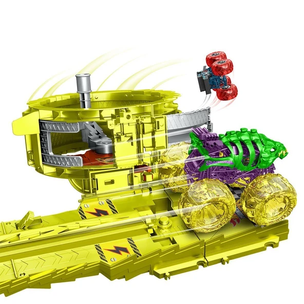 OMZ HXT05 Hot Wheels Monster Trucks Power Smashers Oyun Seti Kız Erkek Çocuk Oyuncak Eğitici Oyuncaklar - Resim 3