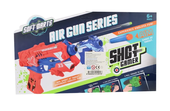 OMZ Hedefli Dart Tabancası 23cm Kız Erkek Çocuk Oyuncak Eğitici Oyuncaklar - Resim 3