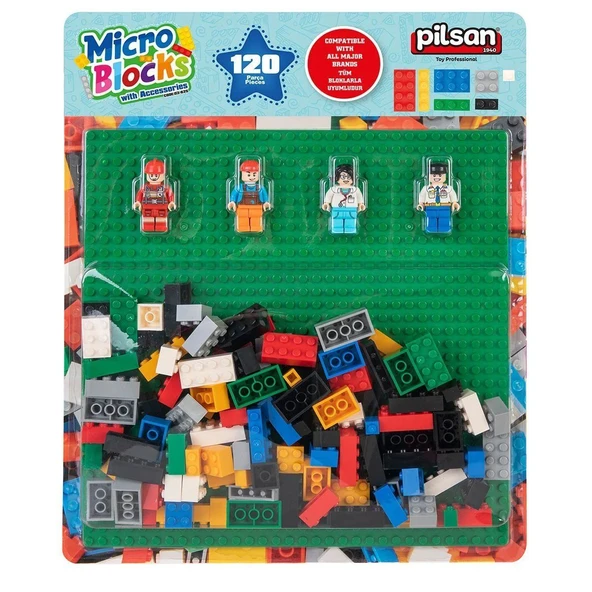 OMZ 03 625 Pilsan Micro Bloklar 120 Parça - PİLS.03625 - Stokta Olan Model Gönderilir Kız Erkek Çocuk Oy ürün görseli 1