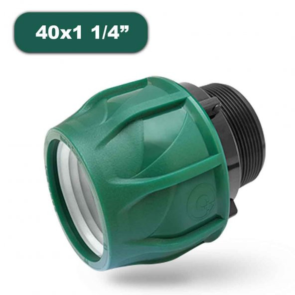 POELSAN  KABLİN ERKEK ADAPTÖR 40X1 1/4" SULAMA BORUSU BAĞLANTI MALZEMELERİ - 1