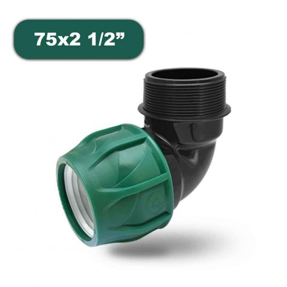 POELSAN  KABLİN ERKEK DİRSEK 75x2 1/2" SULAMA BORUSU BAĞLANTI MALZEMELERİ