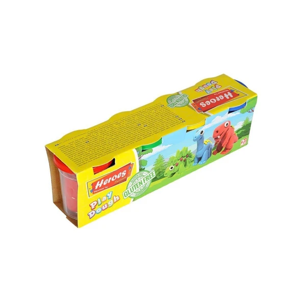 OMZ ERN-604 Heroes Premıum Dörtlü Oyun Hamuru Kız Erkek Çocuk Oyuncak Eğitici Oyuncaklar - Resim 2