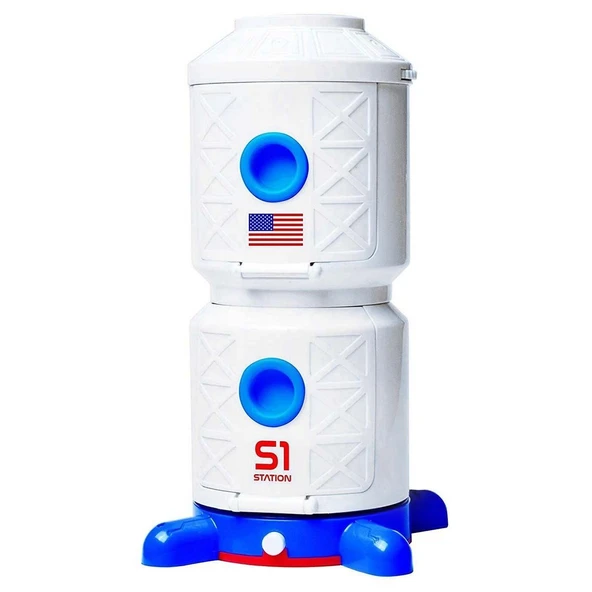 OMZ Astro Venture Sesli ve Işıklı Uzay İstasyonu Kız Erkek Çocuk Oyuncak Eğitici Oyuncaklar - Resim 2