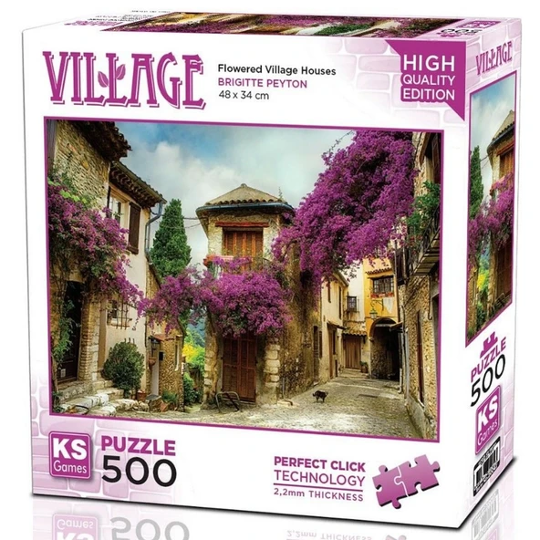 OMZ KS Games Flowered Village Houses Puzzle 500 Parça 20062 Kız Erkek Çocuk Oyuncak Eğitici Oyuncaklar ürün görseli