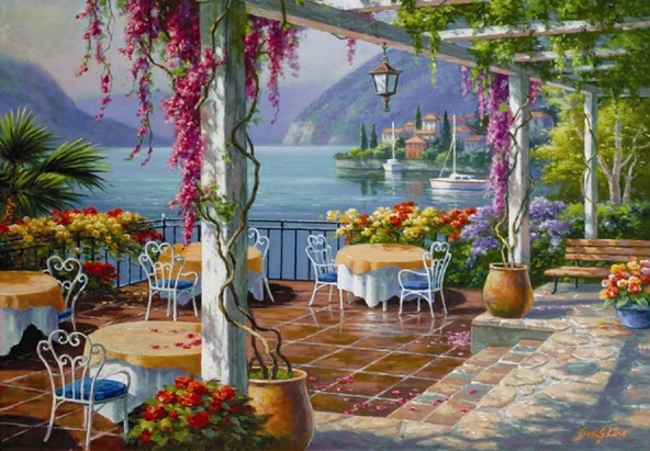 Anatolian 500 Parça Mor Salkımlı Teras Puzzle ürün görseli