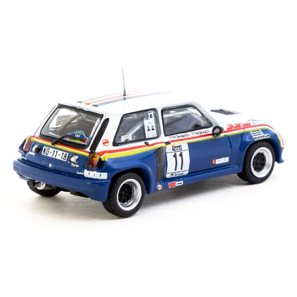 OMZ Tarmac Works 1/64 Renault 5 Turbo Rally Costa Brava 1985 #11 Kız Erkek Çocuk Oyuncak Eğitici Oyuncak - Resim 2