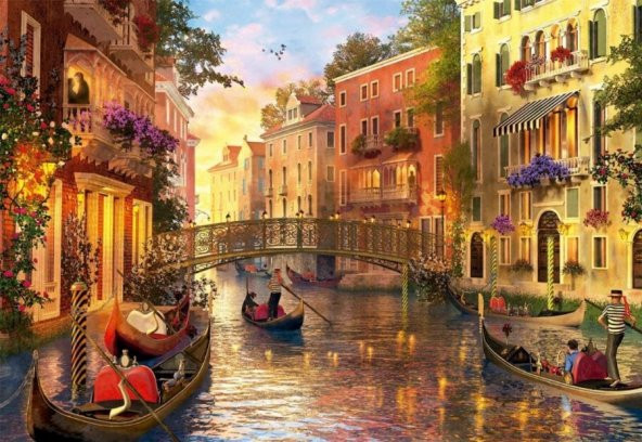 Educa 17124 - Venedik'te Gün Batımı (1500 Parça Puzzle)
