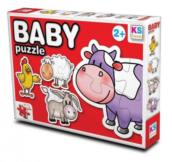 Ks Games Baby Puzzle 2+3+4+4 (Evcil Hayvanlar)