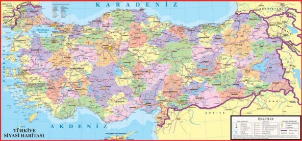 123 Parça Türkiye Siyasi Haritası Puzzle (Art Puzzle) - Resim 2