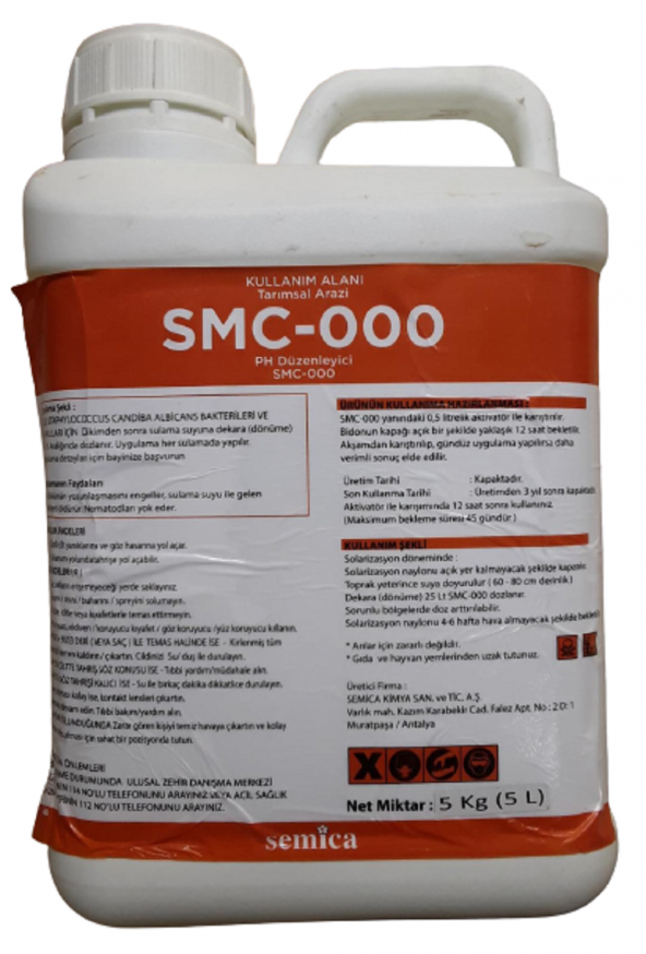 SMC-OOO PH Düzenleyici 5 Litre - Toprak Dezenfektanı