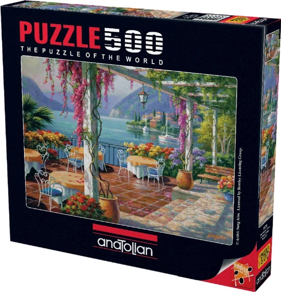 Anatolian 500 Parça Mor Salkımlı Teras Puzzle - Resim 2