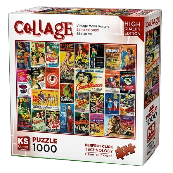 OMZ KS Games Vintage Movie posters Puzzle 1000 Parça 20759 Kız Erkek Çocuk Oyuncak Eğitici Oyuncaklar ürün görseli 1