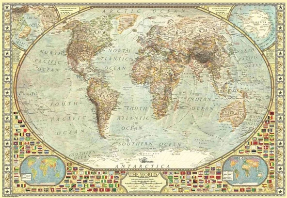 Anatolian 2000 Parça Dünya Haritası Puzzle