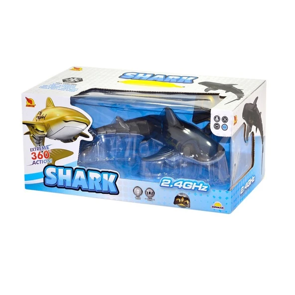 OMZ 3327 Kumandalı Şarjlı Köpek Balığı 30cm -Sunman Kız Erkek Çocuk Oyuncak Eğitici Oyuncaklar - Resim 2