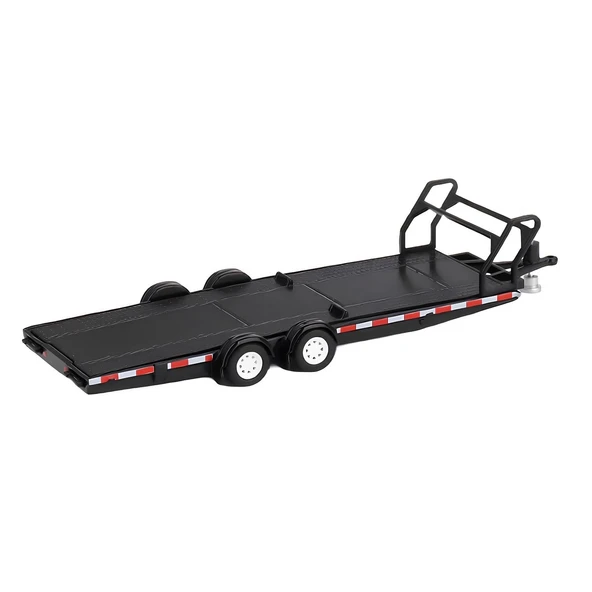 OMZ Mini GT 1/64 Car Hauler Trailer Black MGTAC19 Kız Erkek Çocuk Oyuncak Eğitici Oyuncaklar - Resim 3