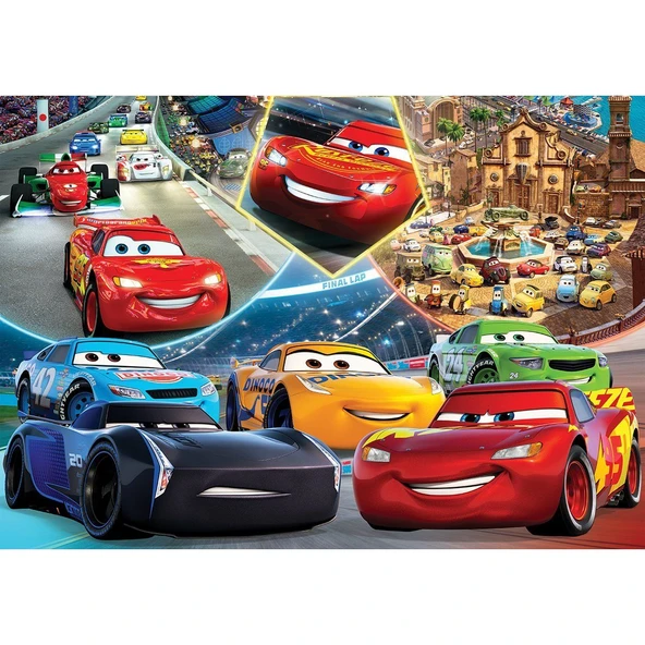 OMZ CR113 KS, Cars 200 Parça Puzzle Kız Erkek Çocuk Oyuncak Eğitici Oyuncaklar - Resim 2