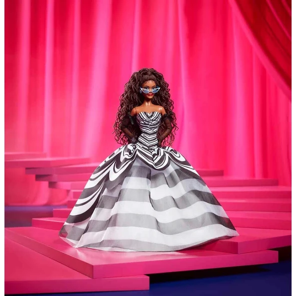 OMZ Barbie Mavi Safir 65. Yıl Dönümü Bebeği HRM59 Kız Erkek Çocuk Oyuncak Eğitici Oyuncaklar - Resim 2