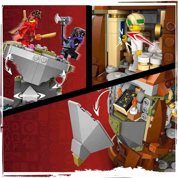 OMZ LEGO NINJAGO Ejderha Taşı Tapınağı 71819 Kız Erkek Çocuk Oyuncak Eğitici Oyuncaklar - Resim 3