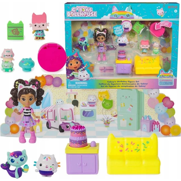 OMZ Gabby's Doll House Cakey'in Doğum Günü Kız Erkek Çocuk Oyuncak Eğitici Oyuncaklar - Resim 2
