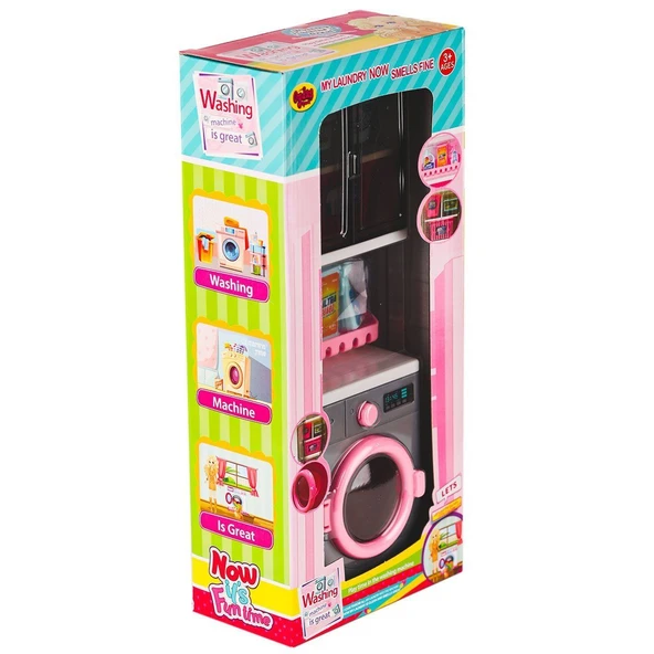 OMZ 02380 Çamaşır Makinesi Oyun Seti -Oydaş Oyuncak Kız Erkek Çocuk Oyuncak Eğitici Oyuncaklar - 2