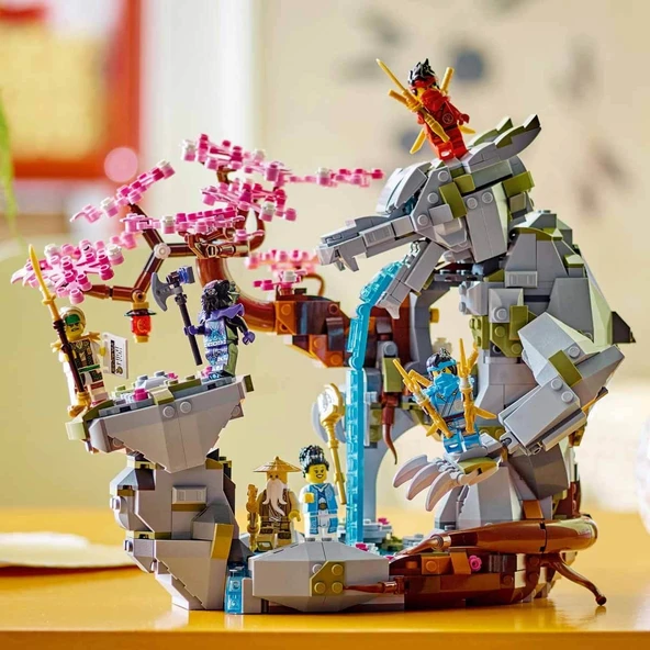 OMZ LEGO NINJAGO Ejderha Taşı Tapınağı 71819 Kız Erkek Çocuk Oyuncak Eğitici Oyuncaklar - Resim 2