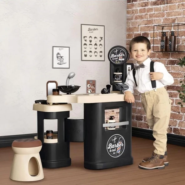 OMZ Smoby Berber Dükkanı 320243 Kız Erkek Çocuk Oyuncak Eğitici Oyuncaklar - Resim 2