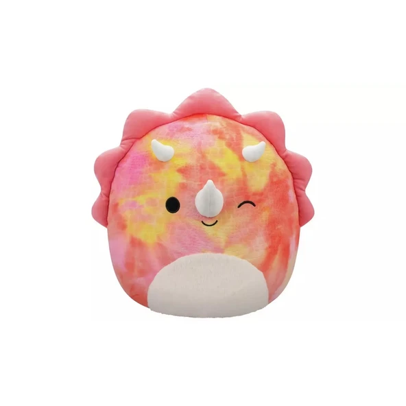 OMZ Squishmallows Pembe Triceratops Trinity 40cm Kız Erkek Çocuk Oyuncak Eğitici Oyuncaklar - 1