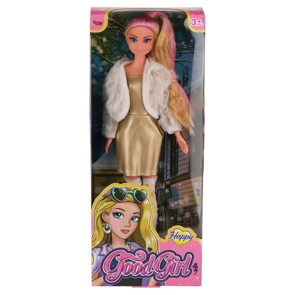 OMZ WG-115521 Ceketli Çizmeli Renkli Saçlı Bebek 29cm -Vardem Oyuncak Kız Erkek Çocuk Oyuncak Eğitici Oy - Resim 3