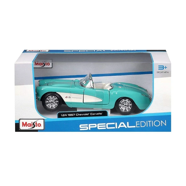 OMZ MAY 31275 1957 Chevrolet Corvette 1:24 Kız Erkek Çocuk Oyuncak Eğitici Oyuncaklar ürün görseli 1