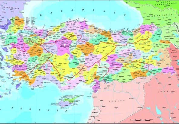 Anatolian 260 Parça Puzzle Türkiye Siyasi Haritası