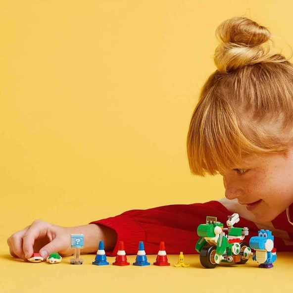 OMZ LEGO Super Mario: Mario Kart – Yoshi Bike 72031 Kız Erkek Çocuk Oyuncak Eğitici Oyuncaklar - Resim 3