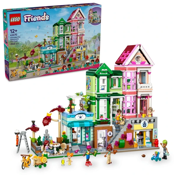 OMZ LEGO Friends Heartlake City Daireleri ve Mağazaları 42670 Kız Erkek Çocuk Oyuncak Eğitici Oyuncaklar ürün görseli