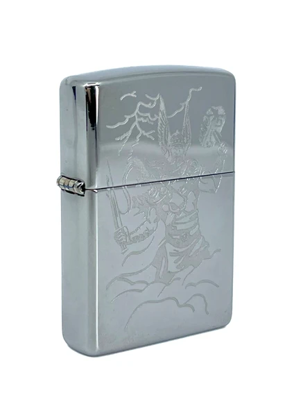 Zippo High Polish Chrome Thor Dizayn Çakmak - Resim 3
