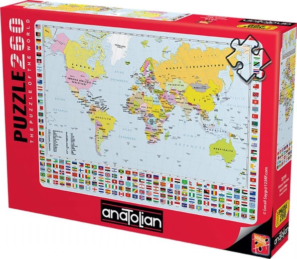 Anatolian Dünya Haritası 260 Parça (World Map) Puzzle - 2