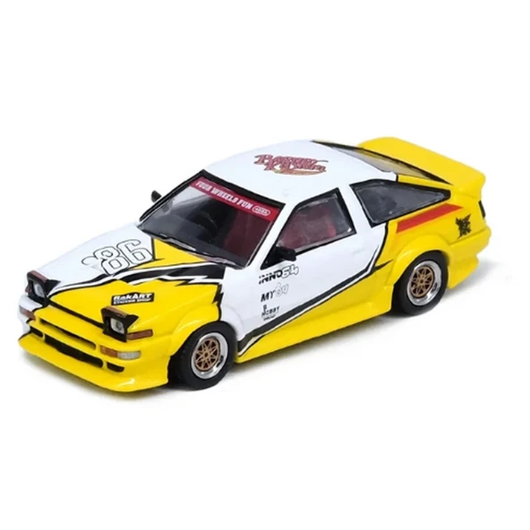 OMZ Inno 1/64 Toyota Sprinter Trueno AE86 Brunei Diecast Kustom Show 2024 Kız Erkek Çocuk Oyuncak Eğitic ürün görseli