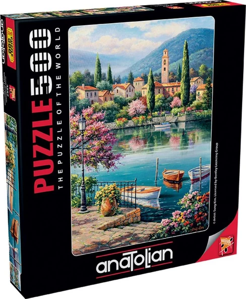 Anatolian Gölde Akşamüstü 500 Parça Puzzle (Village Lake Afternoon) - Resim 2
